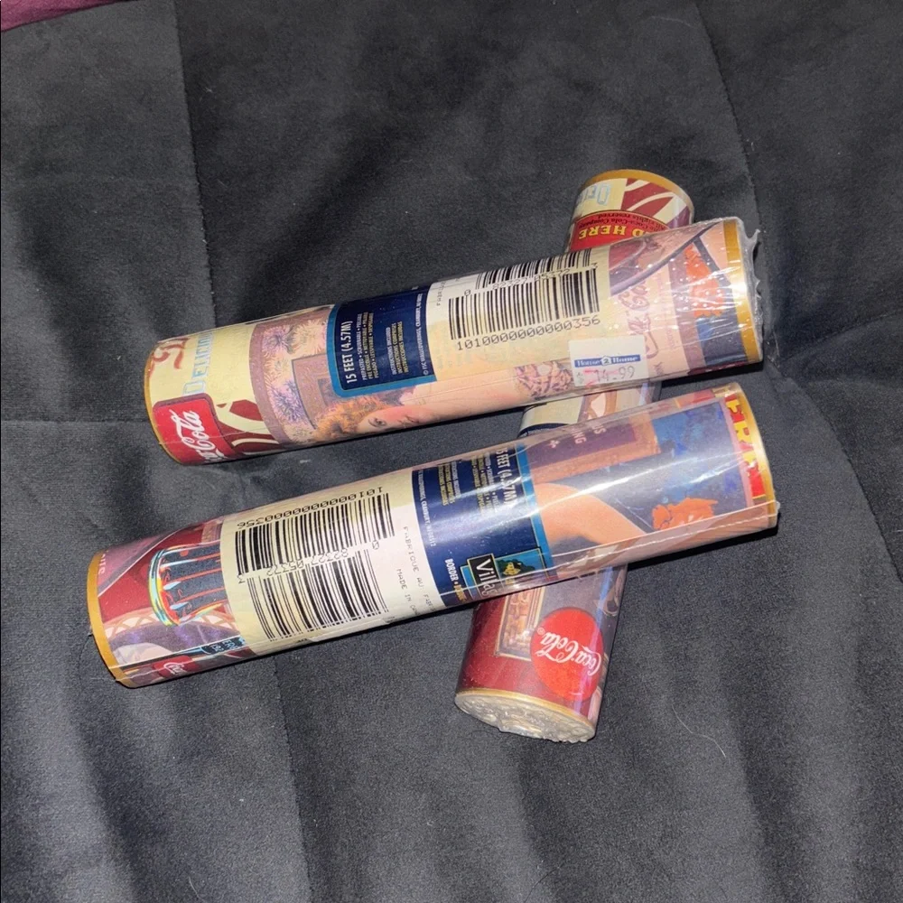 Coca-Cola 15 feet Prepasted, Scrubbable, Peelable Border Wallpaper x3